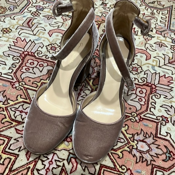 Sergio Rossi block heel velvet ankle strap shoes, EU39.5/US 8 - Picture 1 of 11